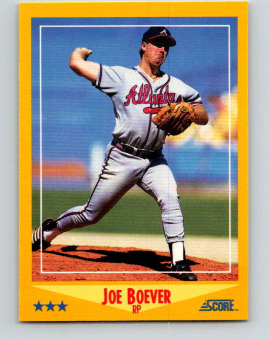 1988 Score #542 Joe Boever Mint RC Rookie Atlanta Braves  Image 1