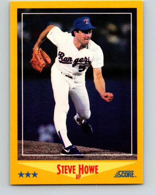 1988 Score #543 Steve Howe Mint Texas Rangers  Image 1