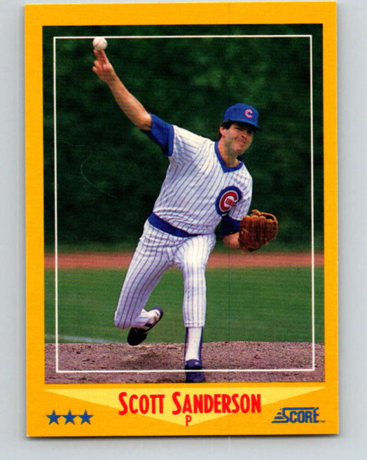 1988 Score #544 Scott Sanderson Mint Chicago Cubs  Image 1