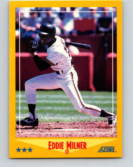 1988 Score #548 Eddie Milner Mint San Francisco Giants  Image 1