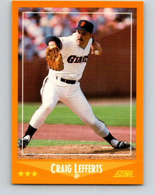 1988 Score #553 Craig Lefferts Mint San Francisco Giants  Image 1