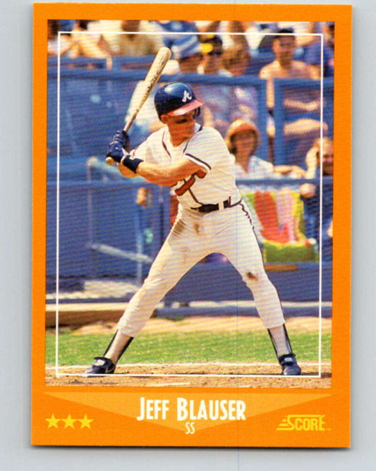 1988 Score #562 Jeff Blauser Mint RC Rookie Atlanta Braves  Image 1