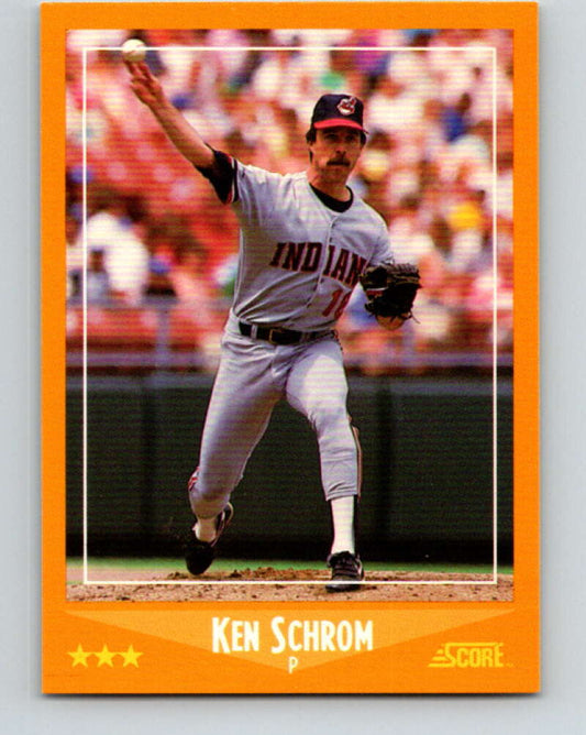 1988 Score #574 Ken Schrom Mint Cleveland Indians  Image 1
