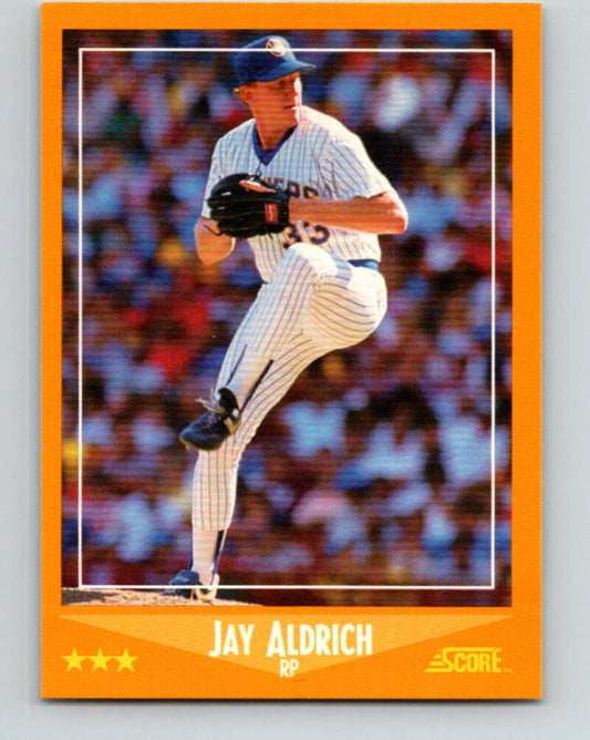 1988 Score #578 Jay Aldrich Mint RC Rookie Milwaukee Brewers  Image 1