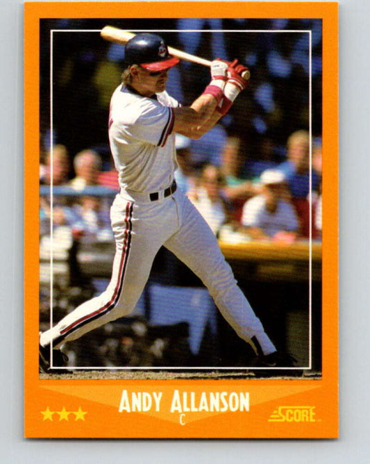 1988 Score #586 Andy Allanson Mint Cleveland Indians  Image 1