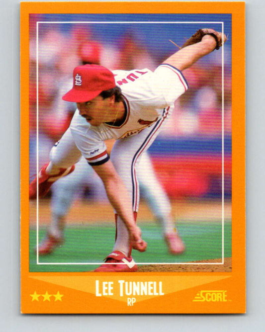1988 Score #587 Lee Tunnell UER Mint St. Louis Cardinals  Image 1