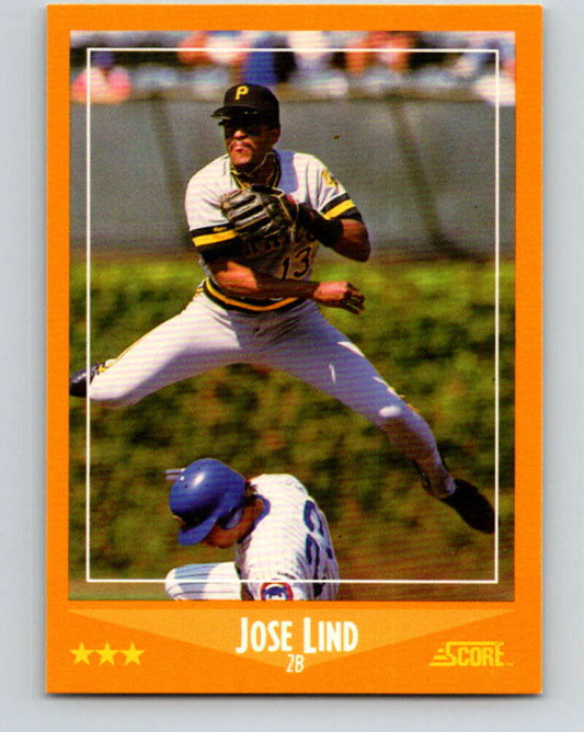 1988 Score #597 Jose Lind Mint RC Rookie Pittsburgh Pirates  Image 1
