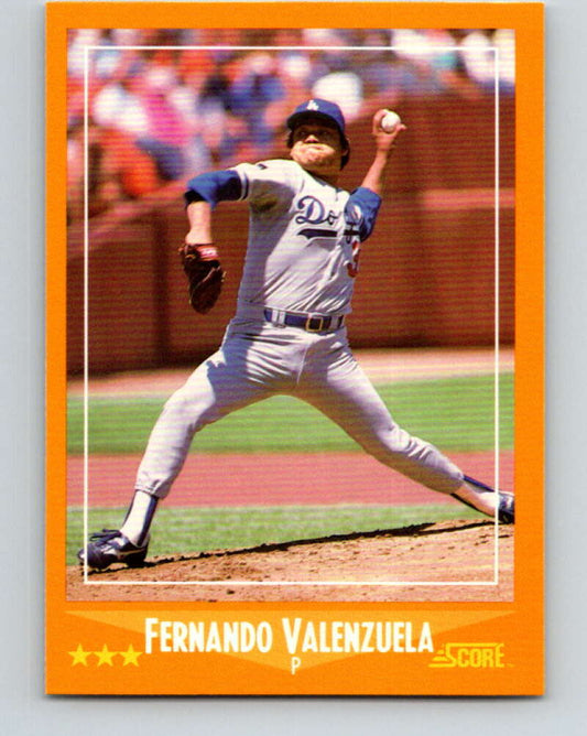 1988 Score #600 Fernando Valenzuela Mint Los Angeles Dodgers