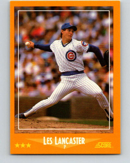 1988 Score #602 Les Lancaster Mint RC Rookie Chicago Cubs  Image 1