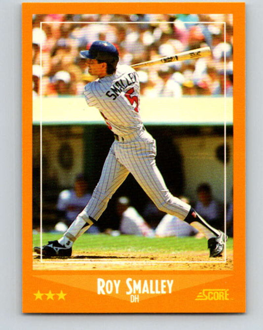 1988 Score #606 Roy Smalley Mint Minnesota Twins  Image 1