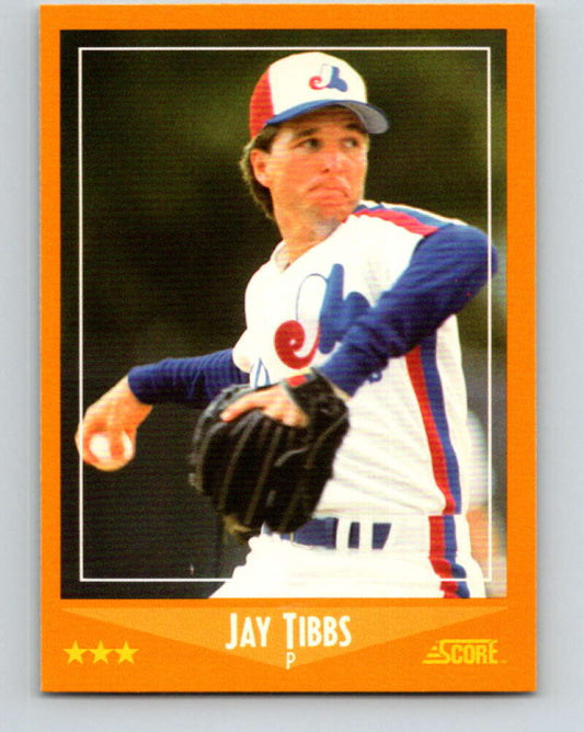 1988 Score #608 Jay Tibbs Mint Montreal Expos  Image 1