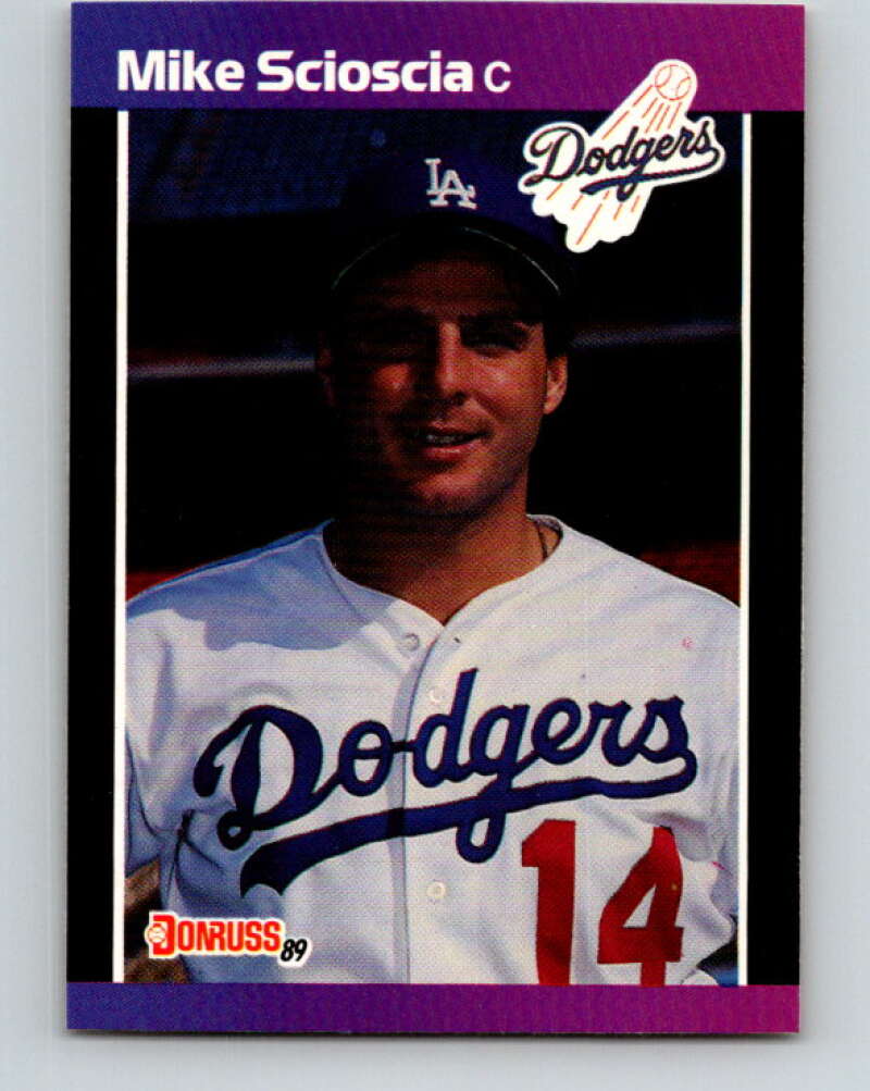 1989 Donruss #77 Mike Scioscia Mint Los Angeles Dodgers Image 1