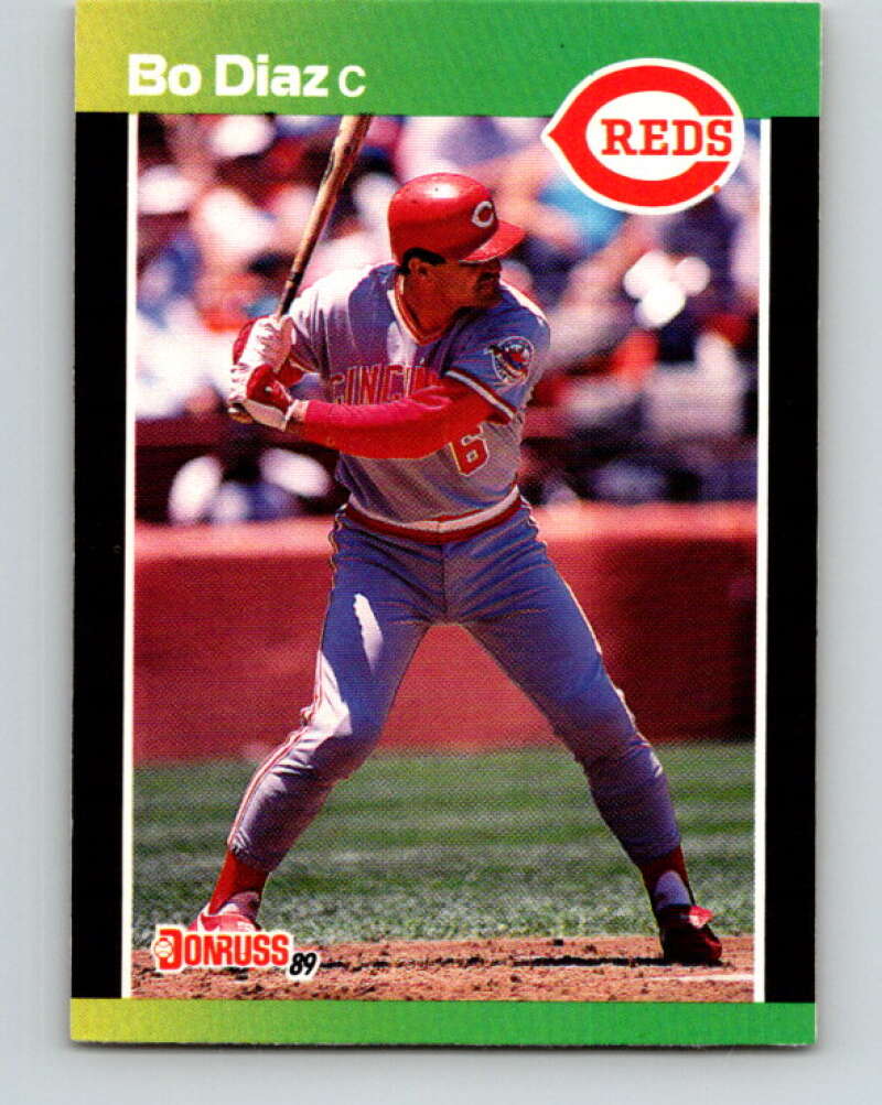 1989 Donruss #242 Bo Diaz Mint Cincinnati Reds Image 1