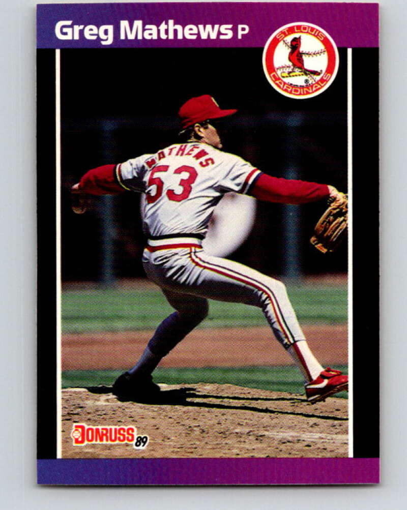 1989 Donruss #281 Greg Mathews Mint St. Louis Cardinals Image 1