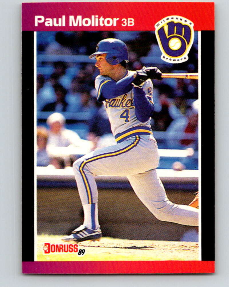 1989 Donruss #291 Paul Molitor Mint Milwaukee Brewers Image 1