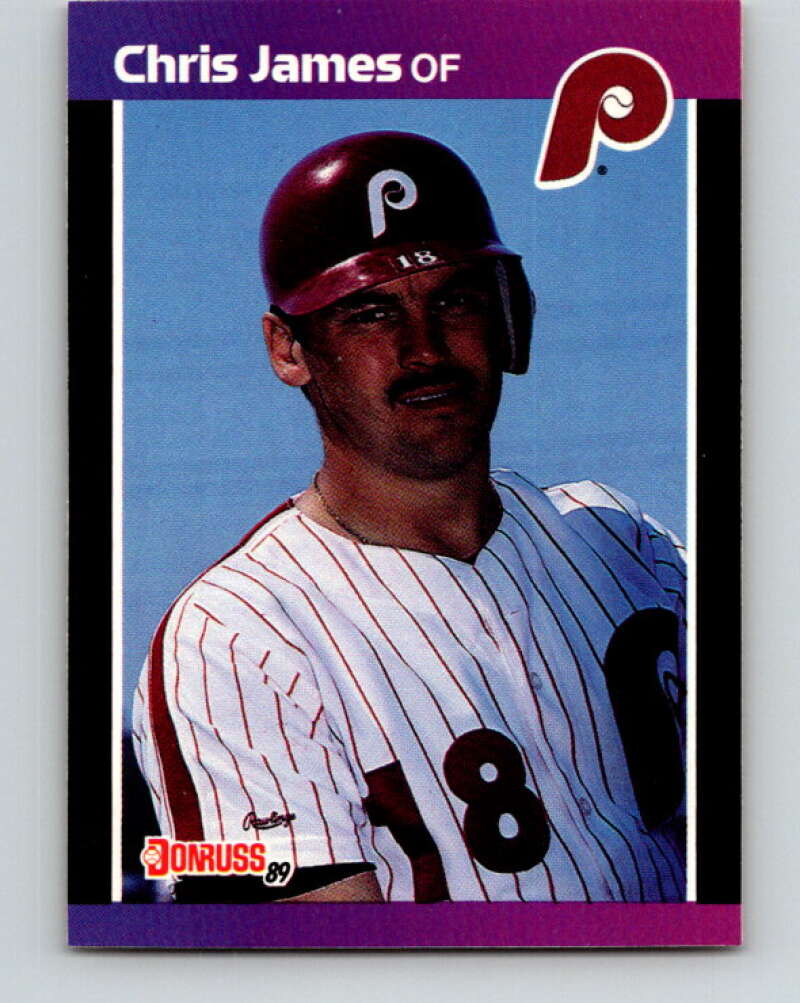 1989 Donruss #312 Chris James Mint Philadelphia Phillies Image 1