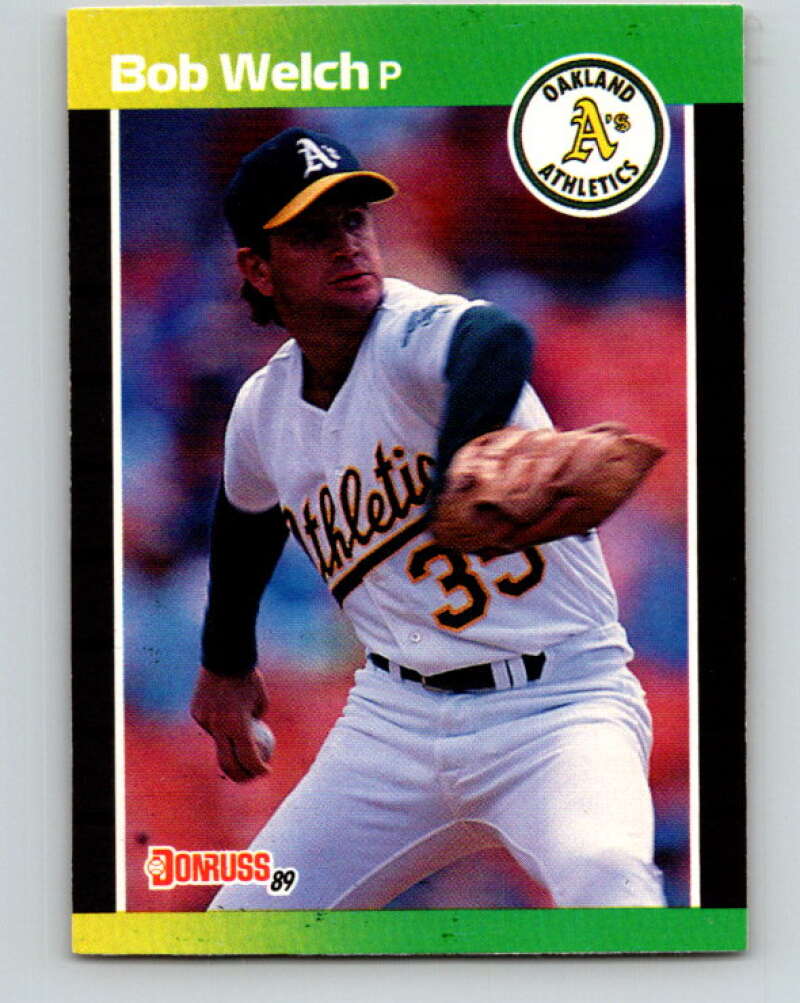 1989 Donruss #332 Bob Welch Mint Oakland Athletics Image 1