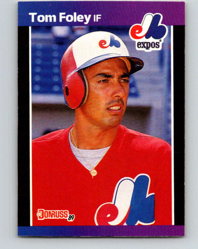 1989 Donruss #342 Tom Foley Mint Montreal Expos Image 1