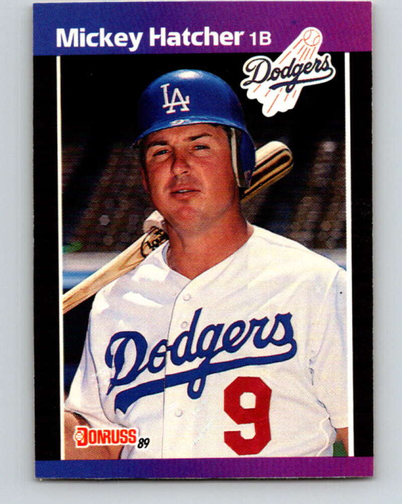 1989 Donruss #346 Mickey Hatcher Mint Los Angeles Dodgers Image 1
