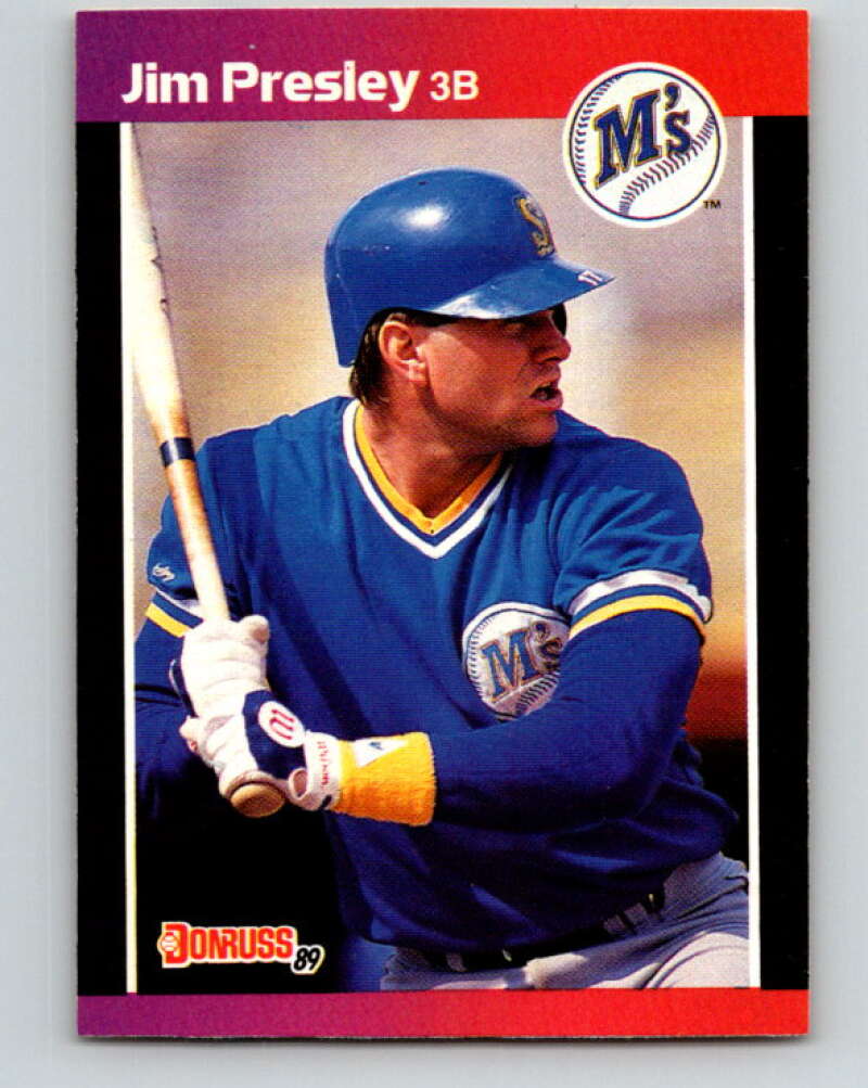 1989 Donruss #379 Jim Presley Mint Seattle Mariners Image 1