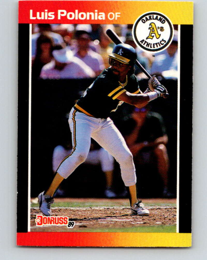 1989 Donruss #386 Luis Polonia Mint Oakland Athletics Image 1