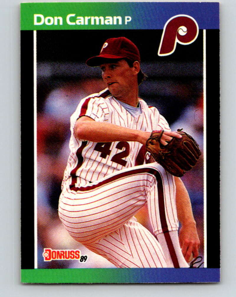 1989 Donruss #396 Don Carman Mint Philadelphia Phillies Image 1