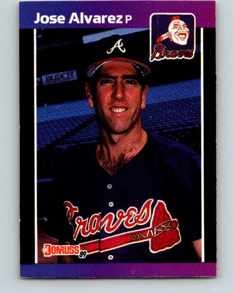 1989 Donruss #405 Jose Alvarez Mint RC Rookie Atlanta Braves Image 1