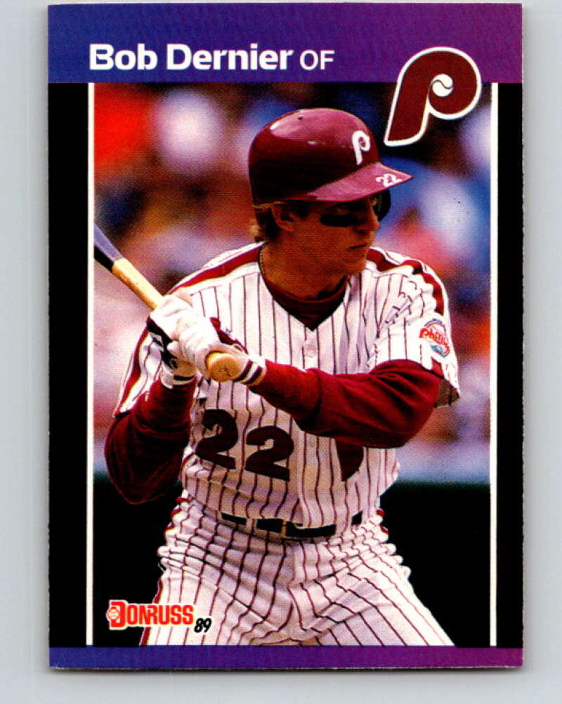 1989 Donruss #430 Bob Dernier Mint Philadelphia Phillies Image 1
