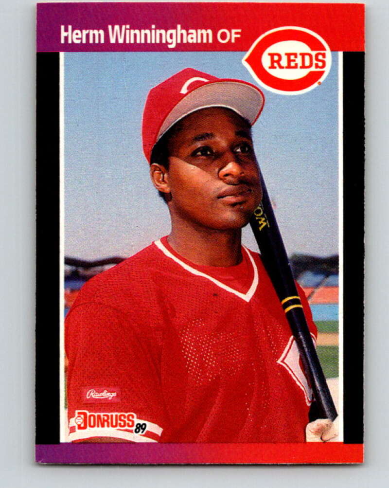 1989 Donruss #435 Herm Winningham Mint Cincinnati Reds Image 1
