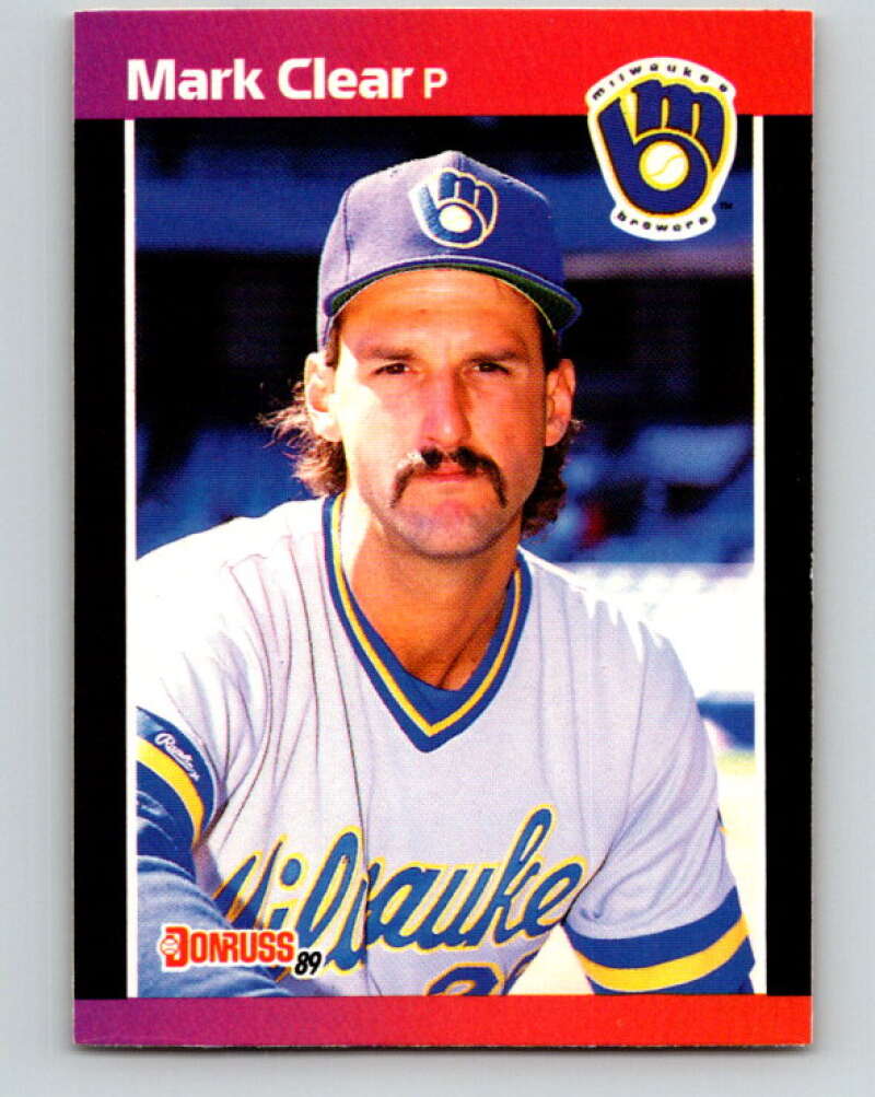 1989 Donruss #528 Mark Clear DP Mint Milwaukee Brewers Image 1