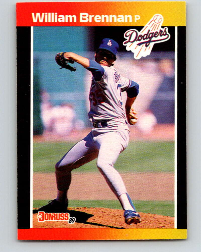 1989 Donruss #589 William Brennan Mint RC Rookie Los Angeles Dodgers Image 1