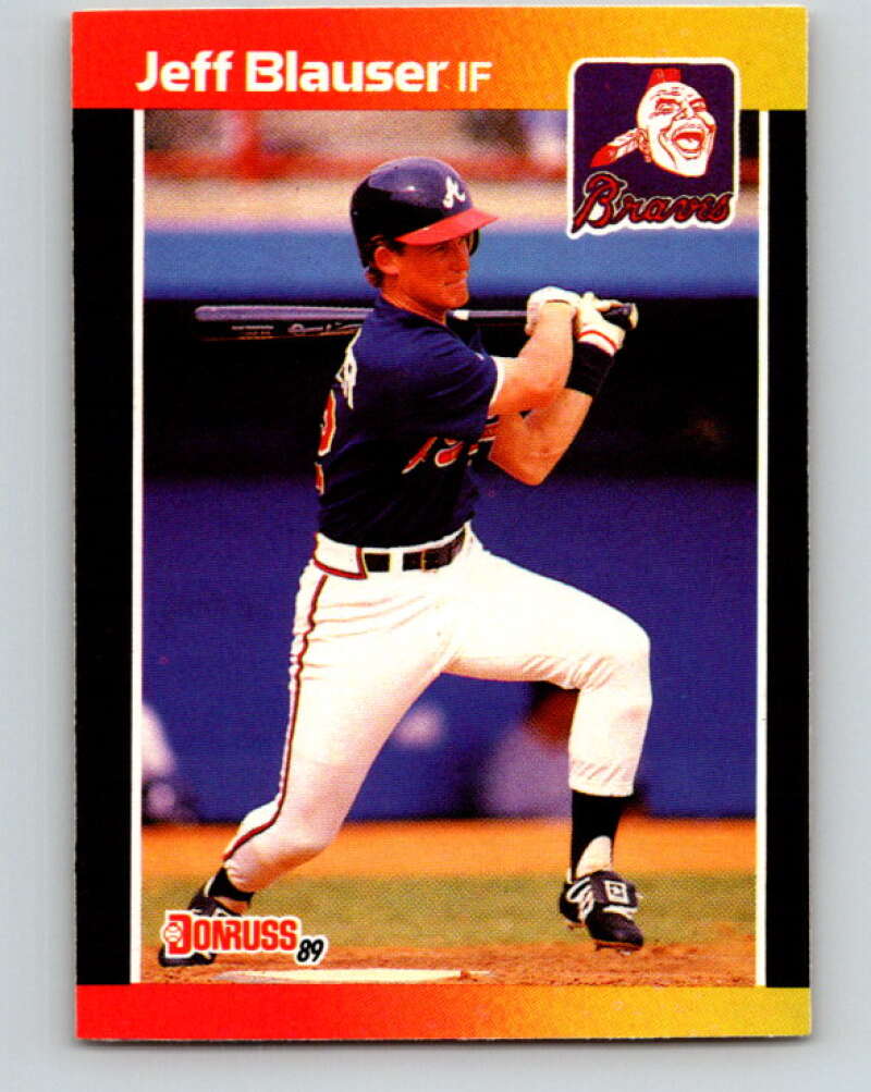 1989 Donruss #592 Jeff Blauser Mint Atlanta Braves Image 1