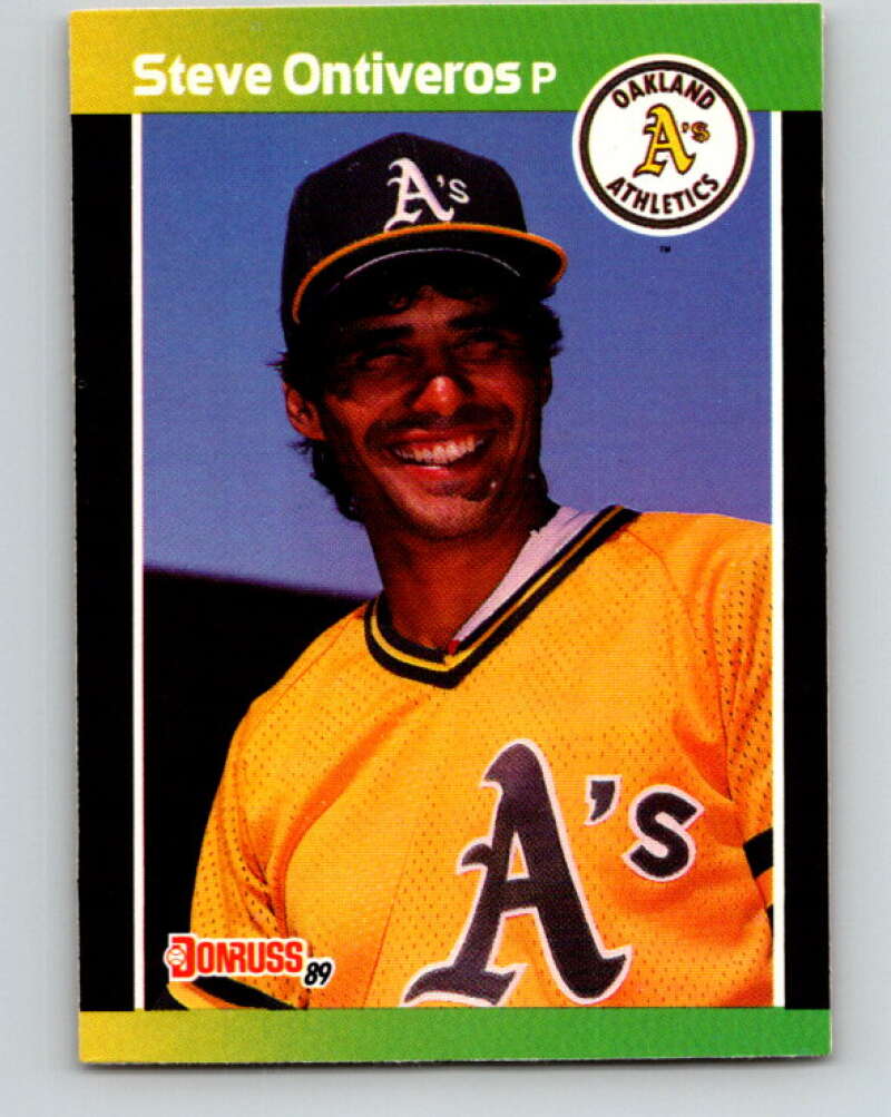 1989 Donruss #596 Steve Ontiveros Mint Oakland Athletics Image 1