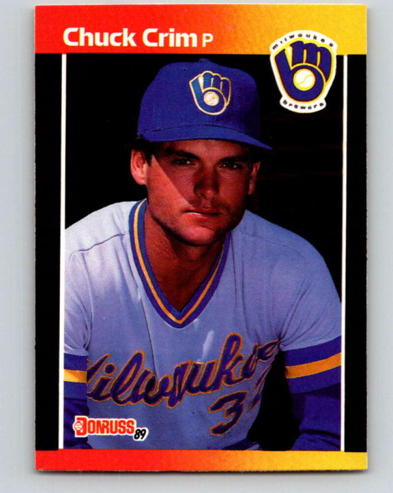 1989 Donruss #617 Chuck Crim Mint Milwaukee Brewers Image 1