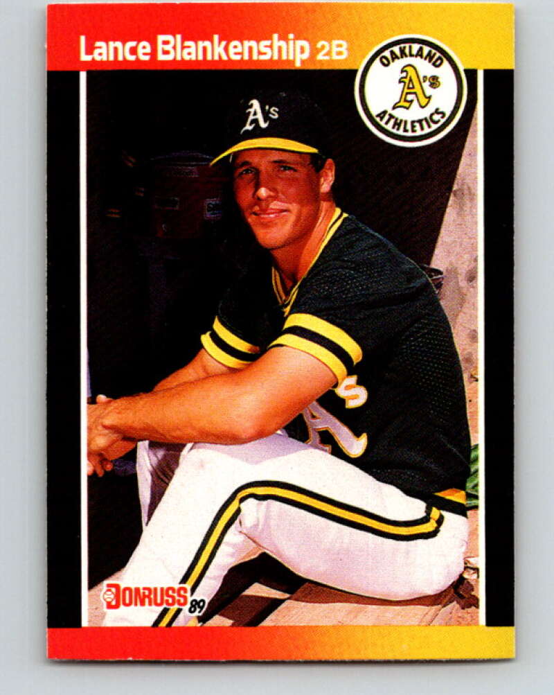 1989 Donruss #621 Lance Blankenship Mint RC Rookie Oakland Athletics Image 1