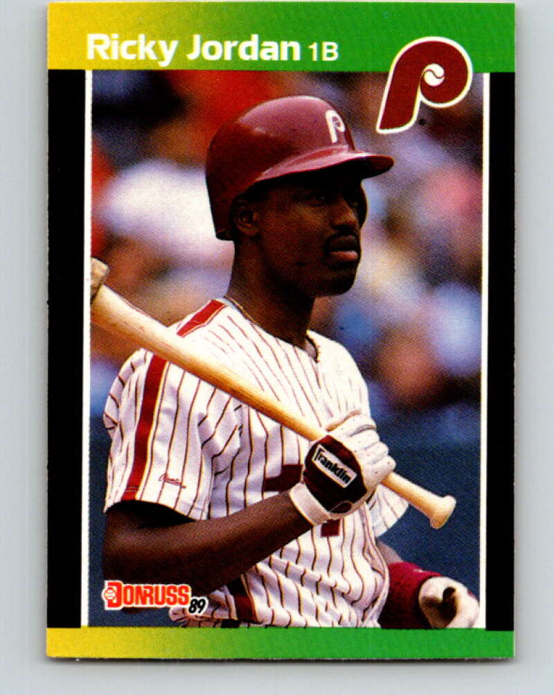 1989 Donruss #624 Ricky Jordan DP Mint RC Rookie Philadelphia Phillies Image 1