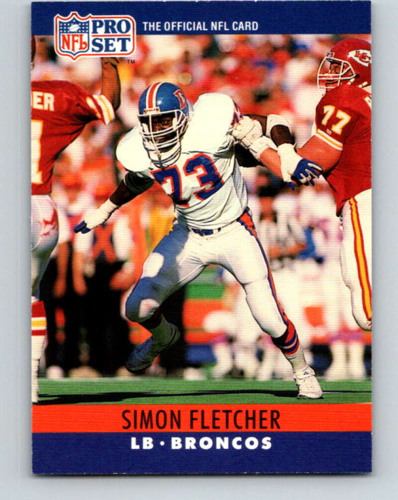 1990 Pro Set #89 Simon Fletcher Mint Denver Broncos Image 1