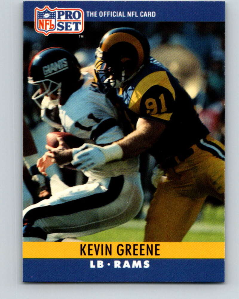 1990 Pro Set #167 Kevin Greene Mint Los Angeles Rams Image 1