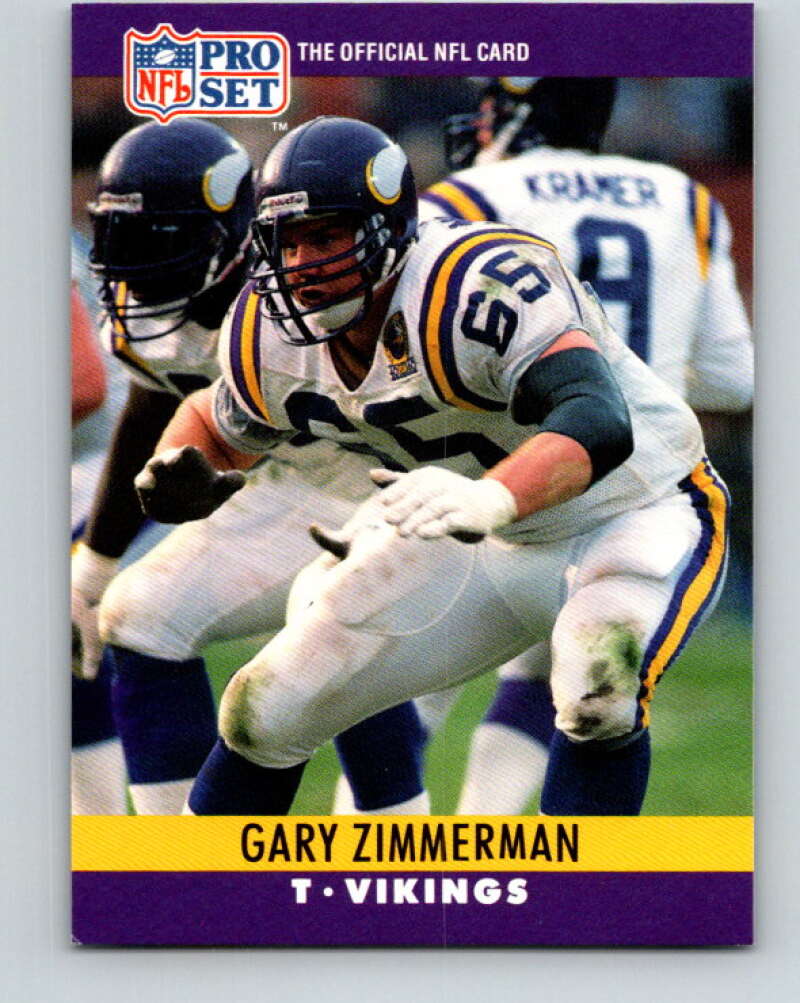 1990 Pro Set #199 Gary Zimmerman Mint Minnesota Vikings Image 1