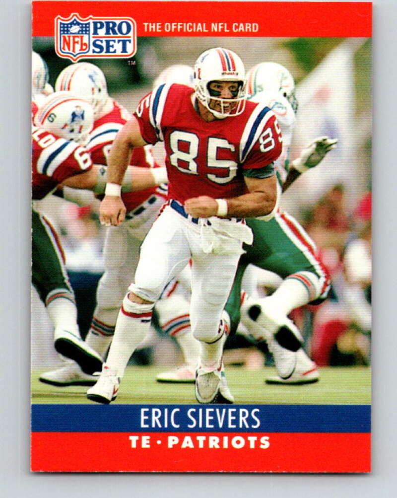 1990 Pro Set #206 Eric Sievers Mint RC Rookie New England Patriots Image 1