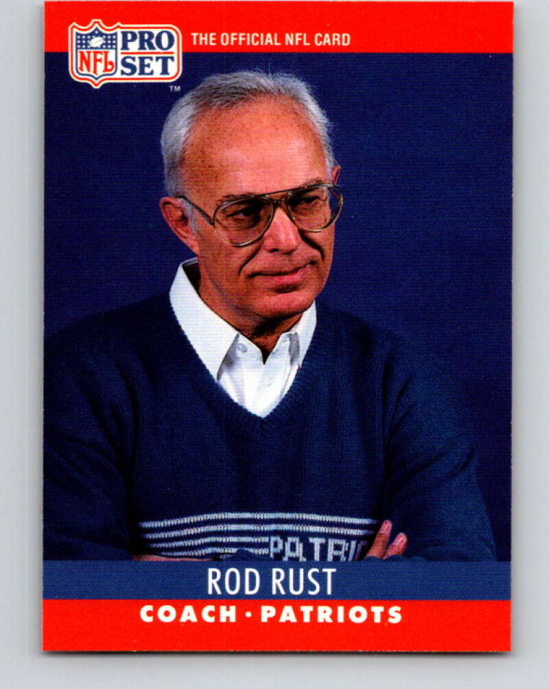 1990 Pro Set #209 Rod Rust Mint RC Rookie New England Patriots Image 1