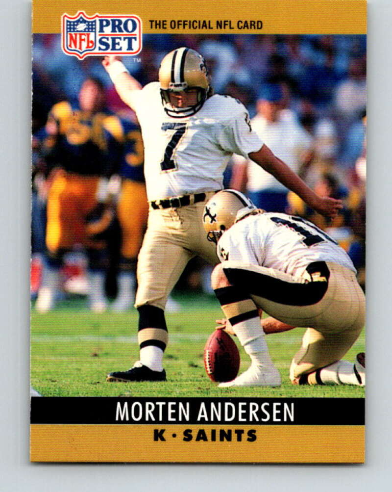 1990 Pro Set #210 Morten Andersen Mint New Orleans Saints Image 1