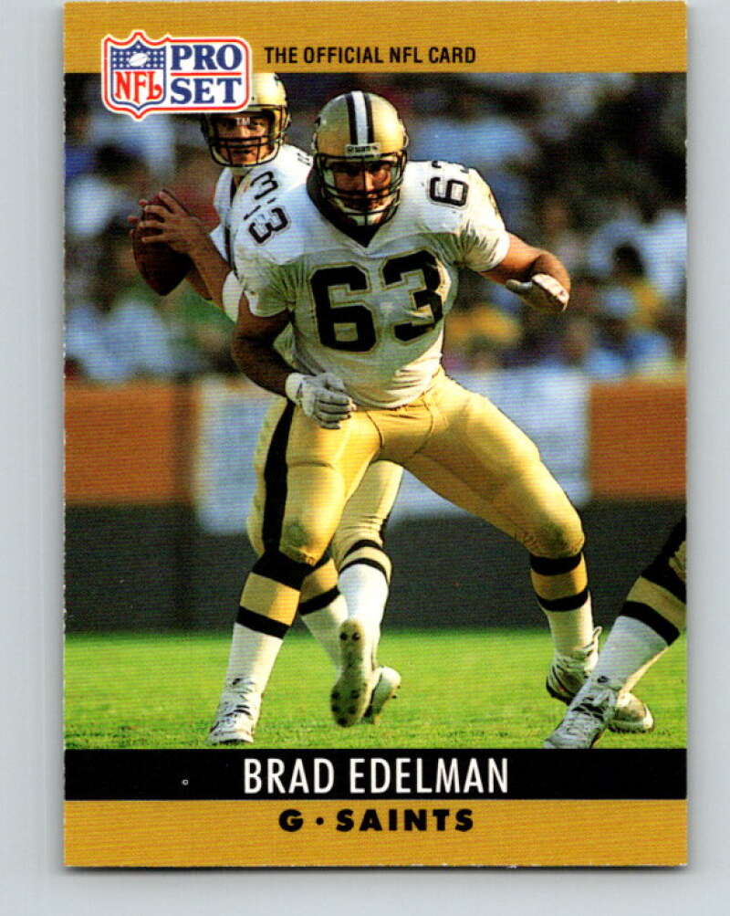 1990 Pro Set #211 Brad Edelman Mint New Orleans Saints Image 1