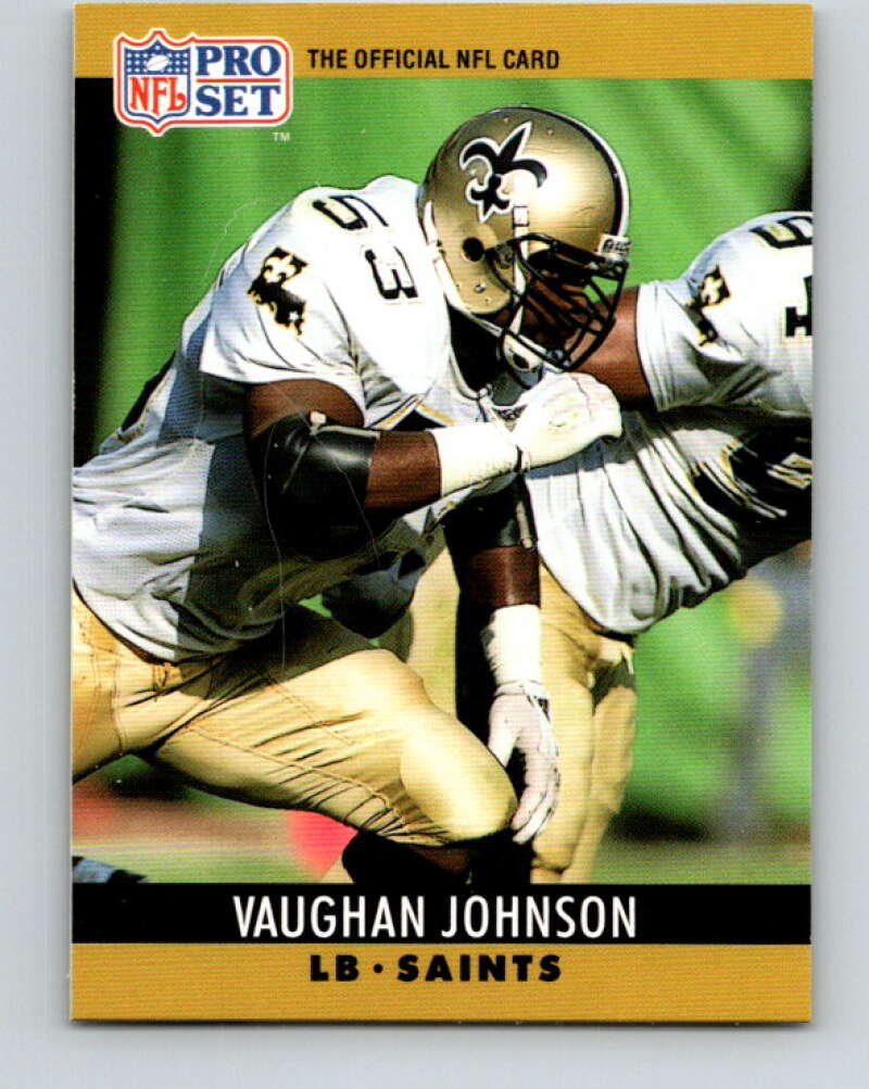 1990 Pro Set #215 Vaughan Johnson Mint New Orleans Saints Image 1