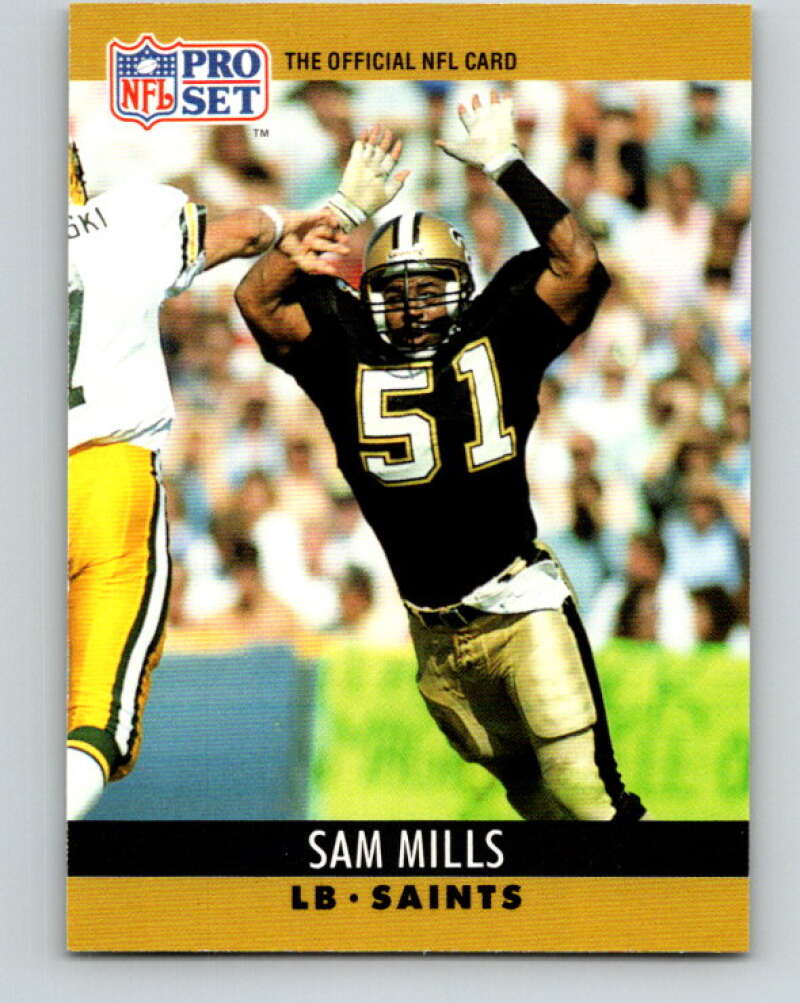 1990 Pro Set #217 Sam Mills Mint New Orleans Saints Image 1