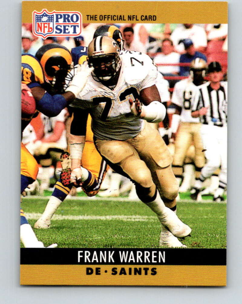 1990 Pro Set #219 Frank Warren Mint RC Rookie New Orleans Saints Image 1