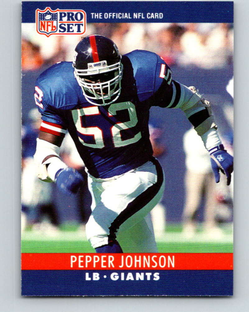 1990 Pro Set #226 Pepper Johnson Mint New York Giants Image 1
