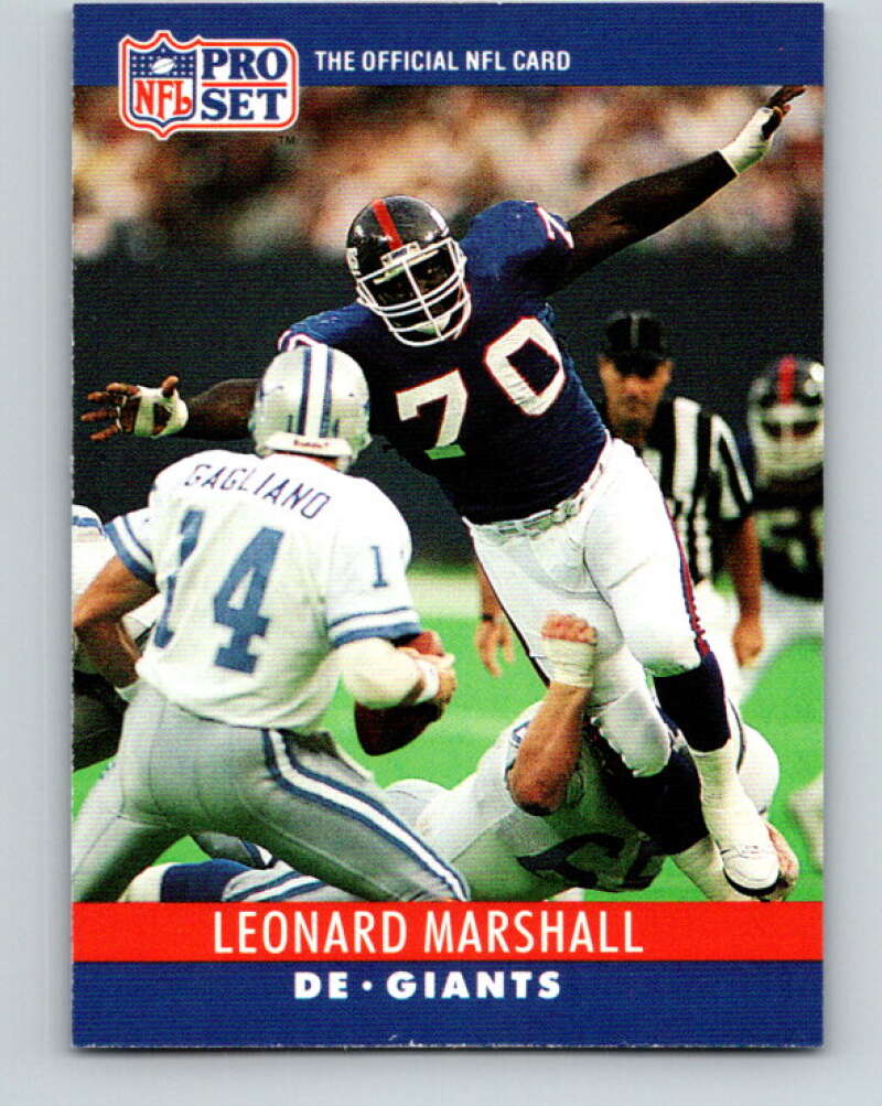 1990 Pro Set #227 Leonard Marshall Mint New York Giants Image 1