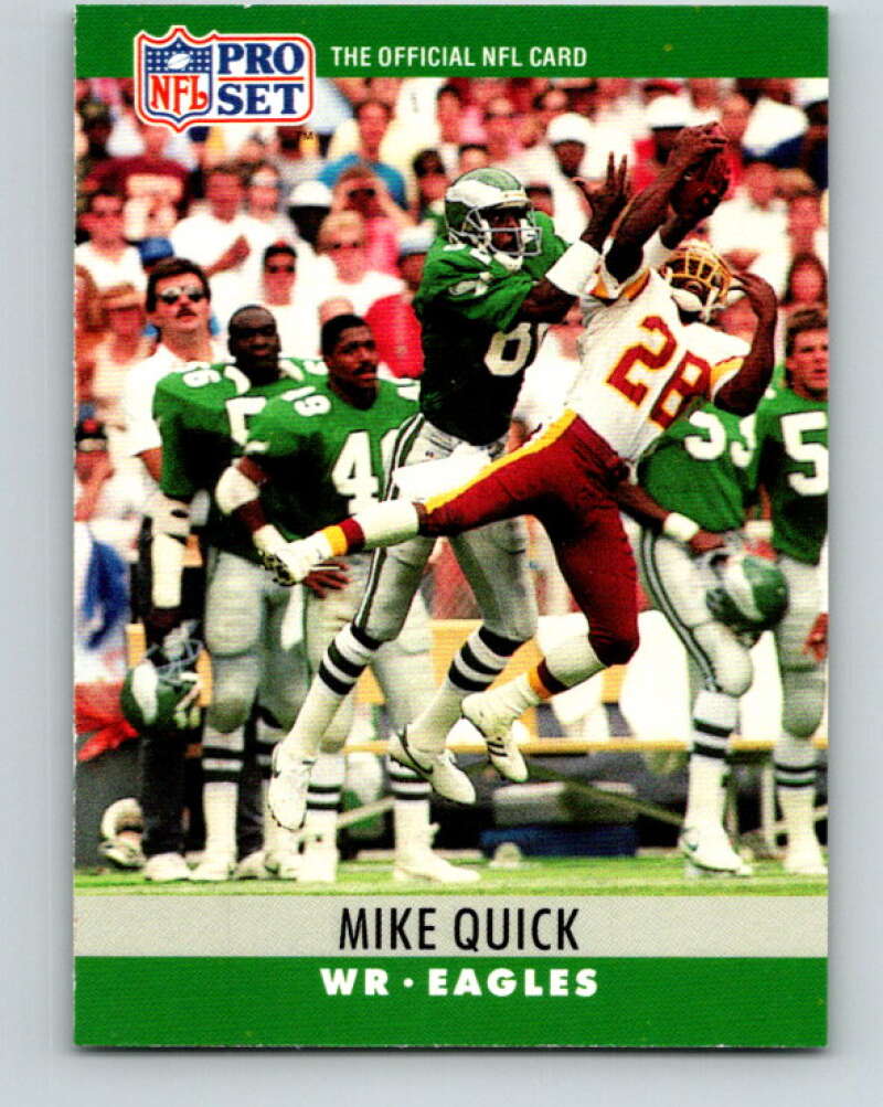 1990 Pro Set #249 Mike Quick Mint Philadelphia Eagles Image 1