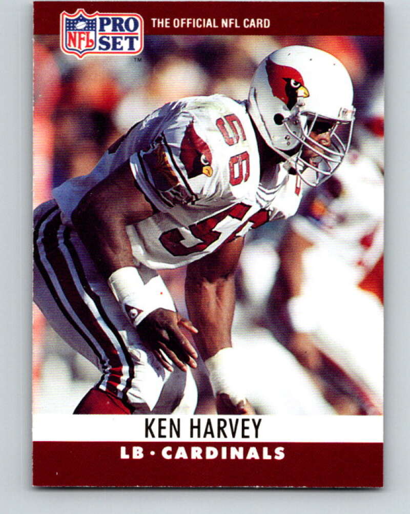 1990 Pro Set #257 Ken Harvey Mint RC Rookie Phoenix Cardinals Image 1